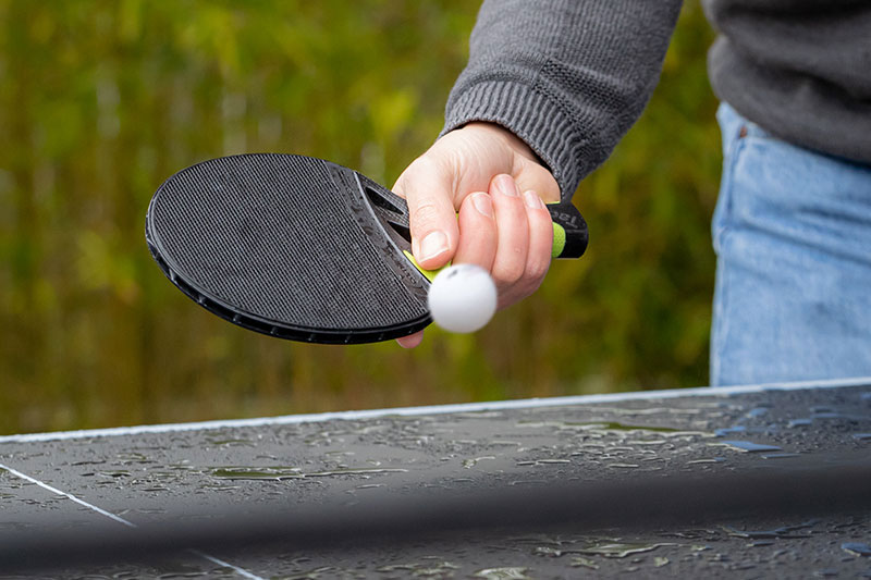 Racket in use